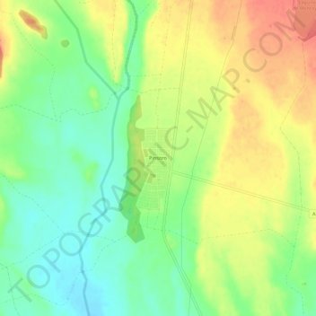 Mapa topográfico Pinsoro, altitude, relevo