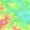 Mapa topográfico Wombwell, altitude, relevo