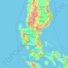 Mapa topográfico Nueva Ecija, altitude, relevo