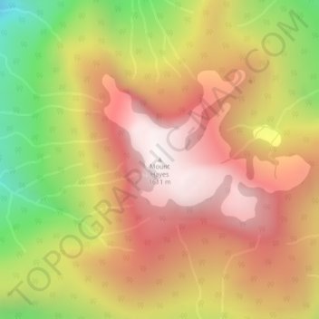 Mapa topográfico Mount Hayes, altitude, relevo