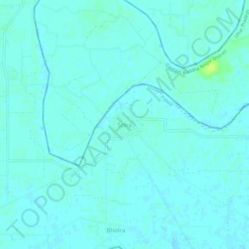 Mapa topográfico Solra, altitude, relevo