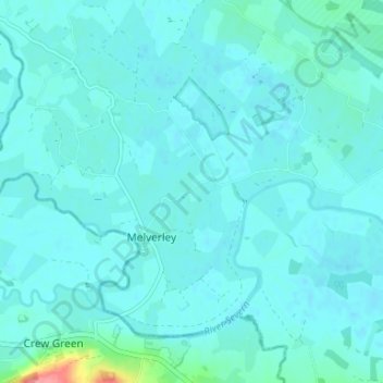 Mapa topográfico Ponthen, altitude, relevo