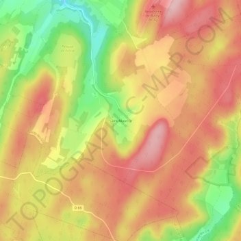 Mapa topográfico Saint-Maurice, altitude, relevo