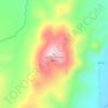 Mapa topográfico Cerro Cañañan, altitude, relevo