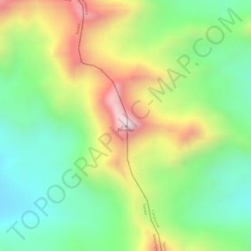 Mapa topográfico Tutupaca, altitude, relevo