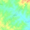 Mapa topográfico Poço da Cruz, altitude, relevo