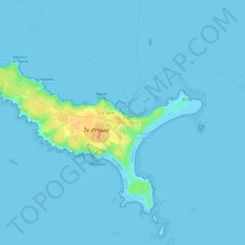 Mapa topográfico Le Village, altitude, relevo