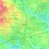 Mapa topográfico Golborne, altitude, relevo
