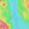 Mapa topográfico Lac Lavigne, altitude, relevo