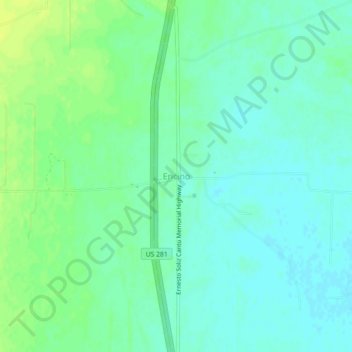 Mapa topográfico Encino, altitude, relevo