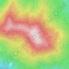 Mapa topográfico Monte Pelpi, altitude, relevo