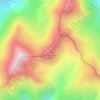 Mapa topográfico Cime de la Recoude, altitude, relevo