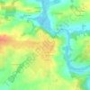 Mapa topográfico La Métairie des Landes, altitude, relevo