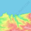 Mapa topográfico Port Isaac, altitude, relevo