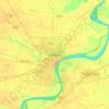 Mapa topográfico Varanasi, altitude, relevo
