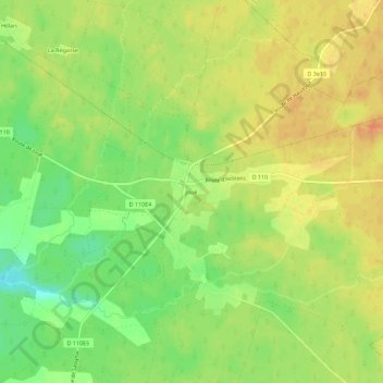 Mapa topográfico Joué, altitude, relevo