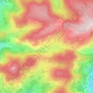 Mapa topográfico Presles, altitude, relevo