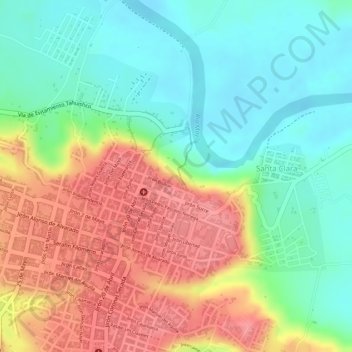 Mapa topográfico Punta de San Juan, altitude, relevo