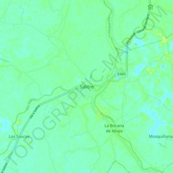 Mapa topográfico Salitre, altitude, relevo