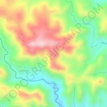Mapa topográfico Kangkoka Panoramic View, altitude, relevo