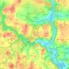 Mapa topográfico Bivière, altitude, relevo