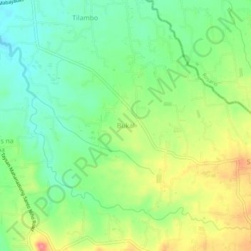 Mapa topográfico Bukal, altitude, relevo