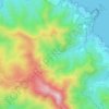 Mapa topográfico la Vall de Santa Creu, altitude, relevo