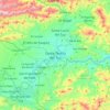 Mapa topográfico Santa Teresa del Tuy, altitude, relevo