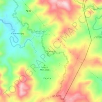Mapa topográfico Igbucagay, altitude, relevo