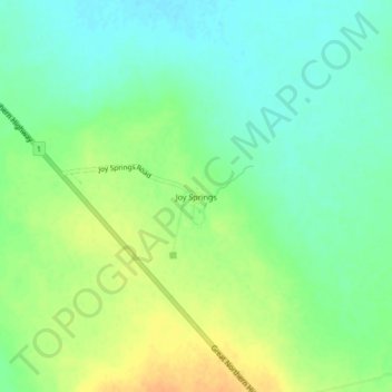 Mapa topográfico Joy Springs, altitude, relevo