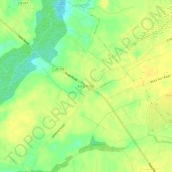 Mapa topográfico Long Ridge, altitude, relevo