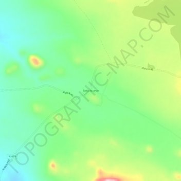 Mapa topográfico Baño Nuevo, altitude, relevo
