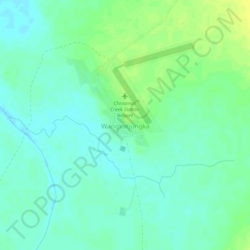 Mapa topográfico Wangkatjungka, altitude, relevo