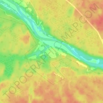 Mapa topográfico Редежа, altitude, relevo