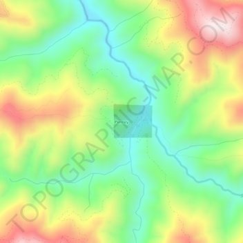 Mapa topográfico Penney, altitude, relevo