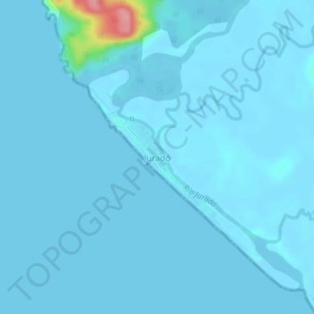 Mapa topográfico Juradó, altitude, relevo