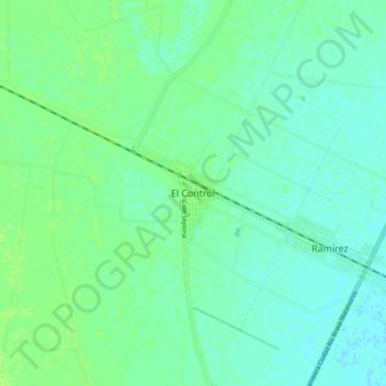 Mapa topográfico El Control, altitude, relevo