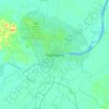Mapa topográfico Palembang, altitude, relevo