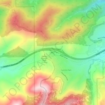 Mapa topográfico Altus, altitude, relevo