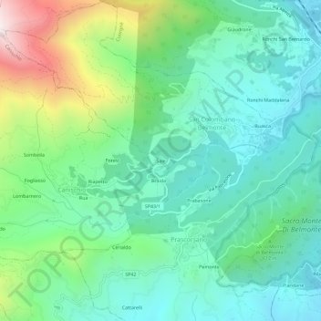 Mapa topográfico Sale, altitude, relevo