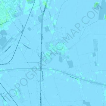 Mapa topográfico Porto Fuori, altitude, relevo
