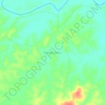 Mapa topográfico Pakuan Ratu, altitude, relevo