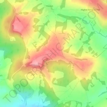 Mapa topográfico Mount Pleasant, altitude, relevo