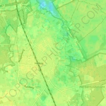 Mapa topográfico Strabrecht, altitude, relevo