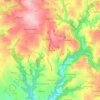 Mapa topográfico La Roussarie, altitude, relevo