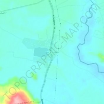 Mapa topográfico Rancharia, altitude, relevo
