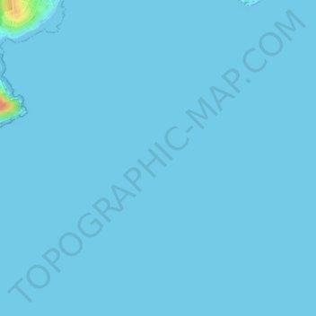 Mapa topográfico Falmouth Bay, altitude, relevo