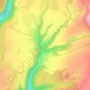 Mapa topográfico Băile Homorod, altitude, relevo