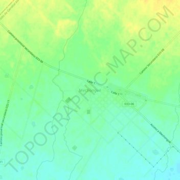 Mapa topográfico Mechongué, altitude, relevo