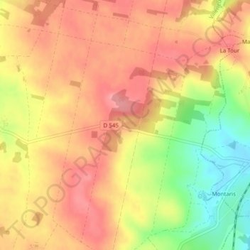 Mapa topográfico Le Causse, altitude, relevo